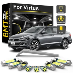 BMTxms 10Pcs LED Interior Lights Bulb For Volkswagen VW Virtus 2018 2019 2020 2021 2022 2023 Canbus ​Trunk Lamp Car Accessories