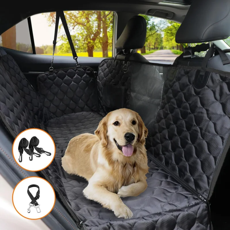 

Waterproof Dog Car Seat Cover Back Seat Hammock with Mesh Window Scratch Resistant Non Slip Protector Mat for SUV Car Truck Pet