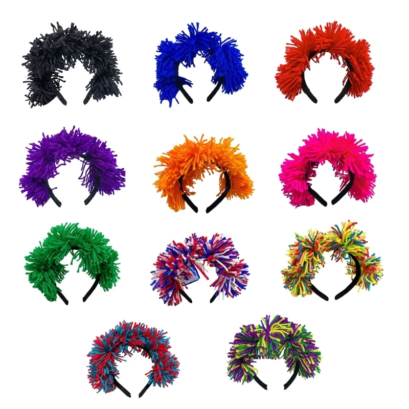 US Election Pompoms Headband for Parades Gathering Patriotic Hairhoop Party Props Festival Celebration Accessory Hairband