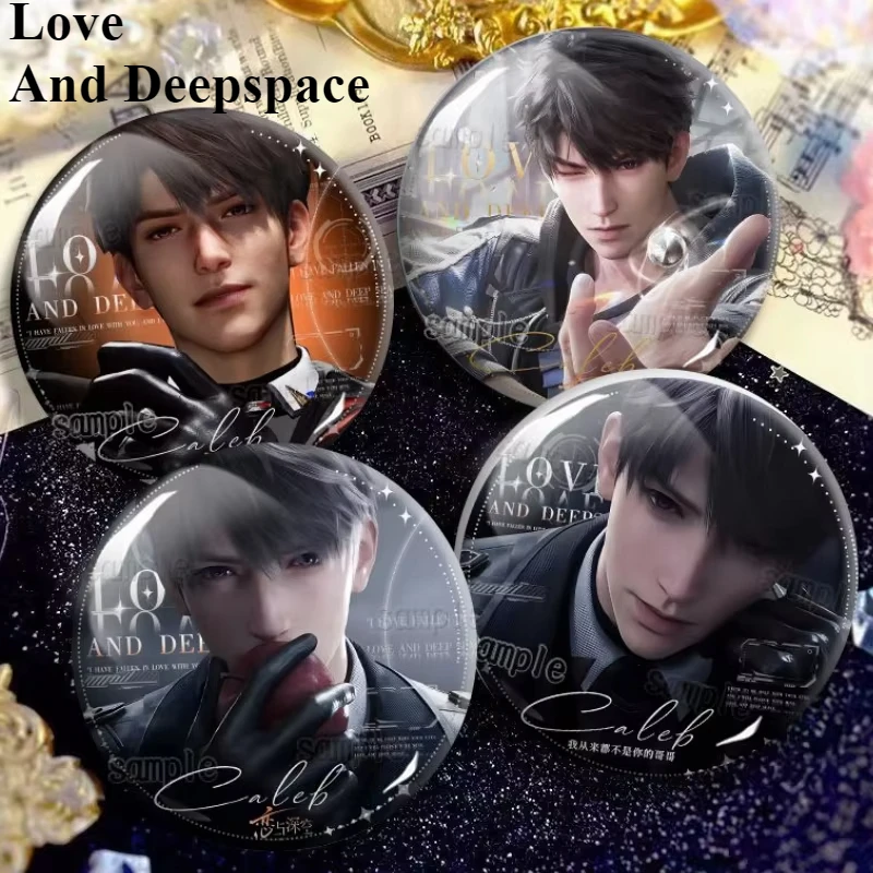 Nieuwe Liefde en Deepspace Caleb Creatieve Gepersonaliseerde Cartoon Laser Badge Vakantie Cadeau Anime Game Perifere Karakter Tin Broche