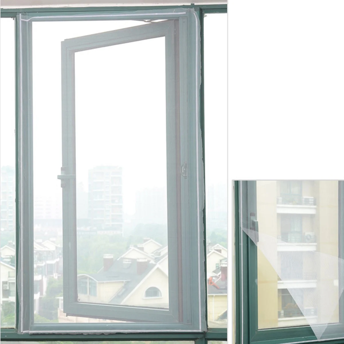 

Invisible Window Screen Mesh Self Adhesive Polyester Strong Sticky Tape DIY Easy Fit for Windows Mosquito Proof Small Hole Size