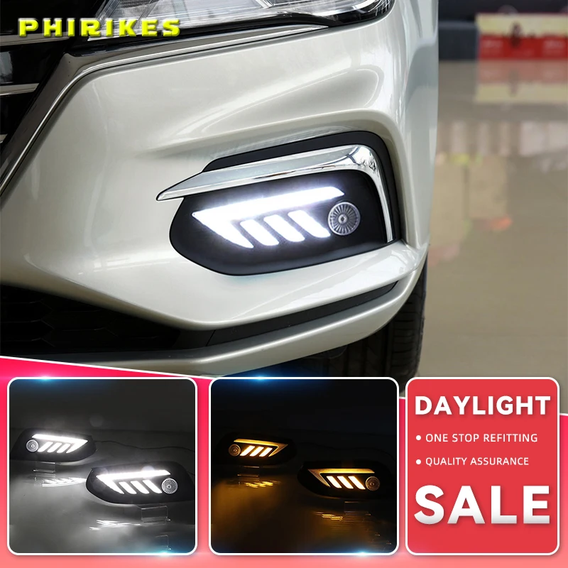 

LED DRL Fog lamp driving lights with Yellow Turn Signal Function For Roewe Ei5 2019 2020 Daytime running lights