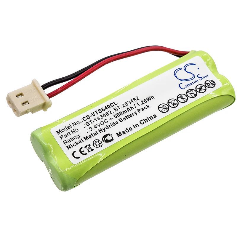 

Ni-MH Cordless Phone Battery for V Tech, 2.4V 500mAh, Compatible Models: 89134801,DS6401,DS6421,DS6421-1,DS6421-2,DS6421-3