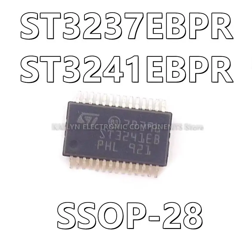 10Pcs/lot ST3237EBPR ST3237EB ST3241EBPR ST3241EB 5/3 3/5 Transceiver Full RS232 28-SSOP
