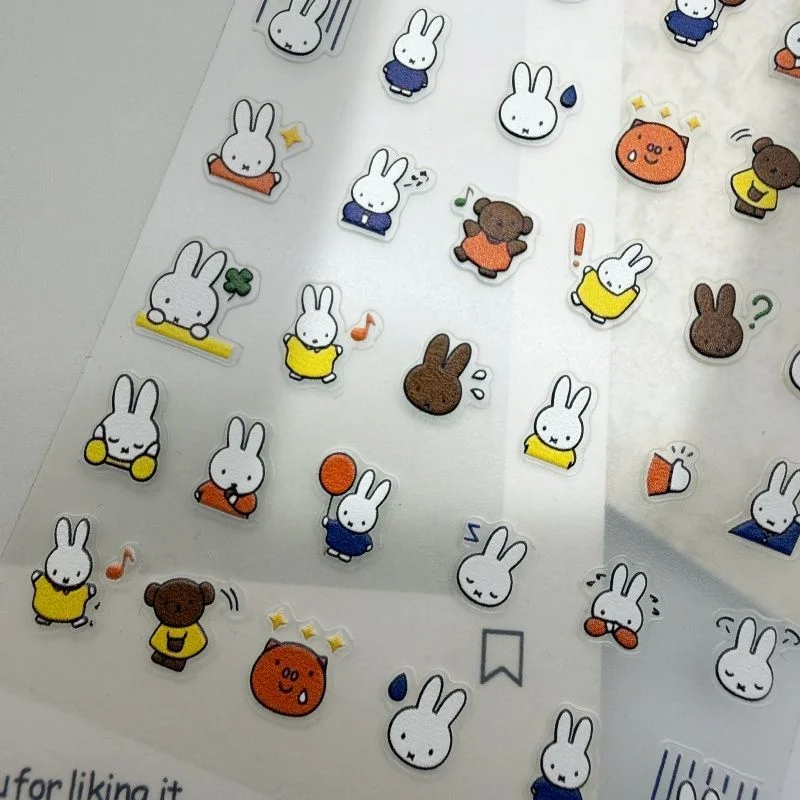 Miffy Nagelaufkleber Geprägte 3D DIY Becher Kamera Tablet Handyhülle Objektiv Dekorative Aufkleber – Detail 8
