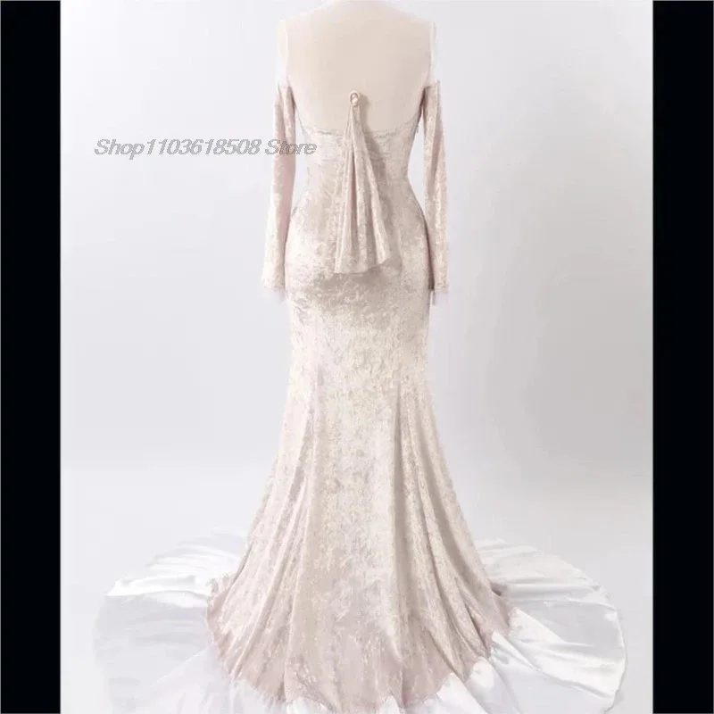 DY20 مخصص الغريبة المرحلة ميزي تأثيري فستان سهرة طويل زي شعر مستعار الدعامة مرحلة الأداء الملابس R7 النساء يتوهم حفلة عيد الميلاد