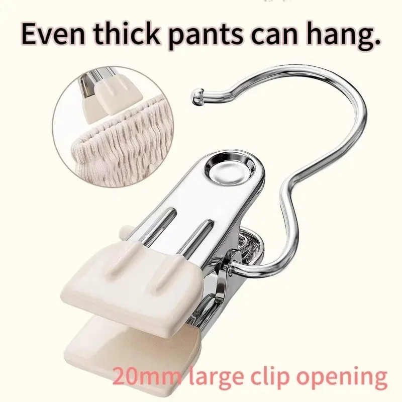 متعددة الوظائف أوتاد الملابس كليب وعاء من الستانليس ستيل الأسود مشابك الغسيل هوك المحمولة معلقة الملابس كليب السراويل التخزين #2