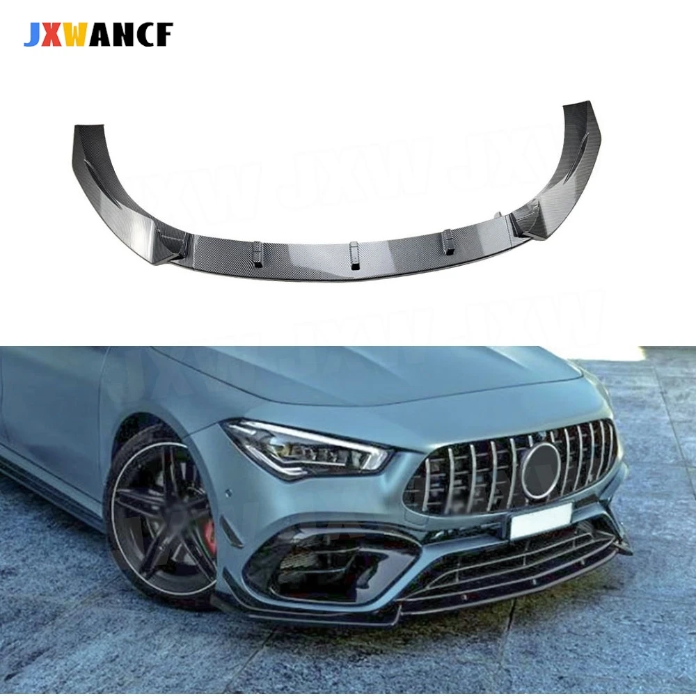 

JXWANCF ABS Car Front Bumper Lip Chin Spoiler for Mercedes Benz CLA Class C118 X118 AMG 2020-2023 Bumper Cover