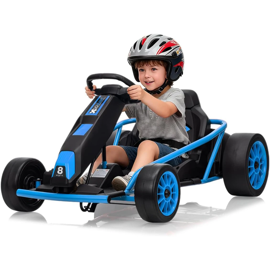 Ride On Go Kart for Kids, 24V 9Ah Battery 2x300W Motors MPH Fast Drifting Circling Car Electric Ride Toy Racing Toy for 8+ Years
