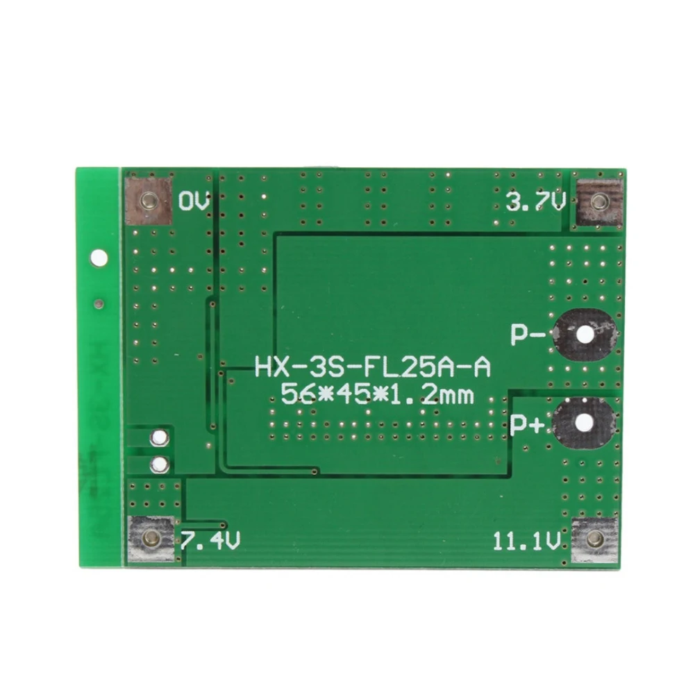 Placa de protección de carga de batería de litio 3S, 12V, 25A, 18650, equilibrador de batería 18650, célula ecualizadora para herramientas eléctricas