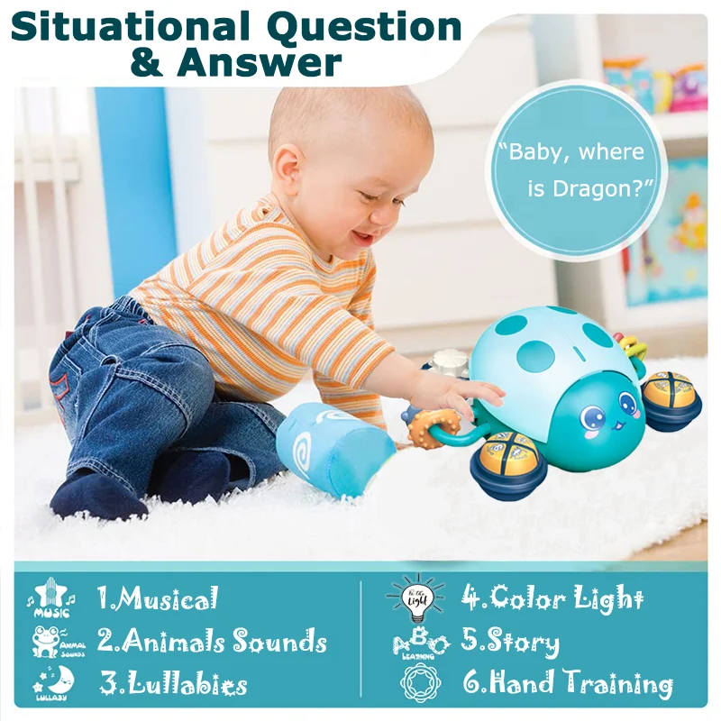 Crawling Escape Music Toy For Kids Automatic Induction Avoidance Electric Rechargeable Musical Baby Children Toys