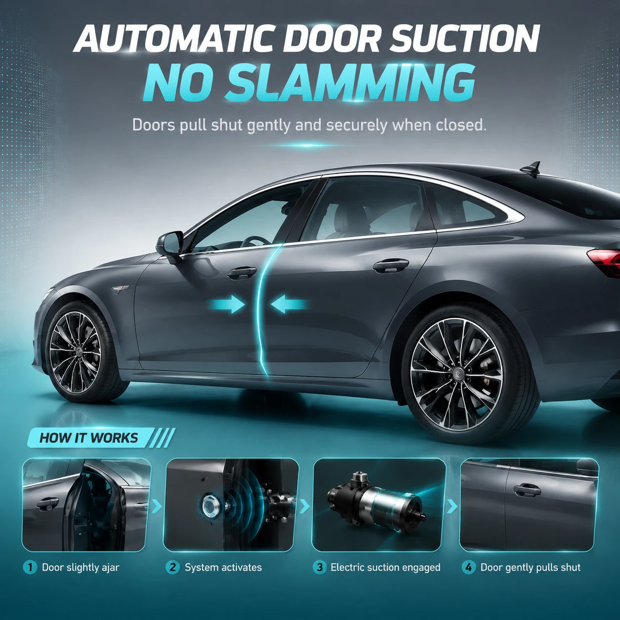 For Smart #5 HY11 2024-present Electric Soft Close Door Kit Auto Suction Door Anti-Slam Closing Latch