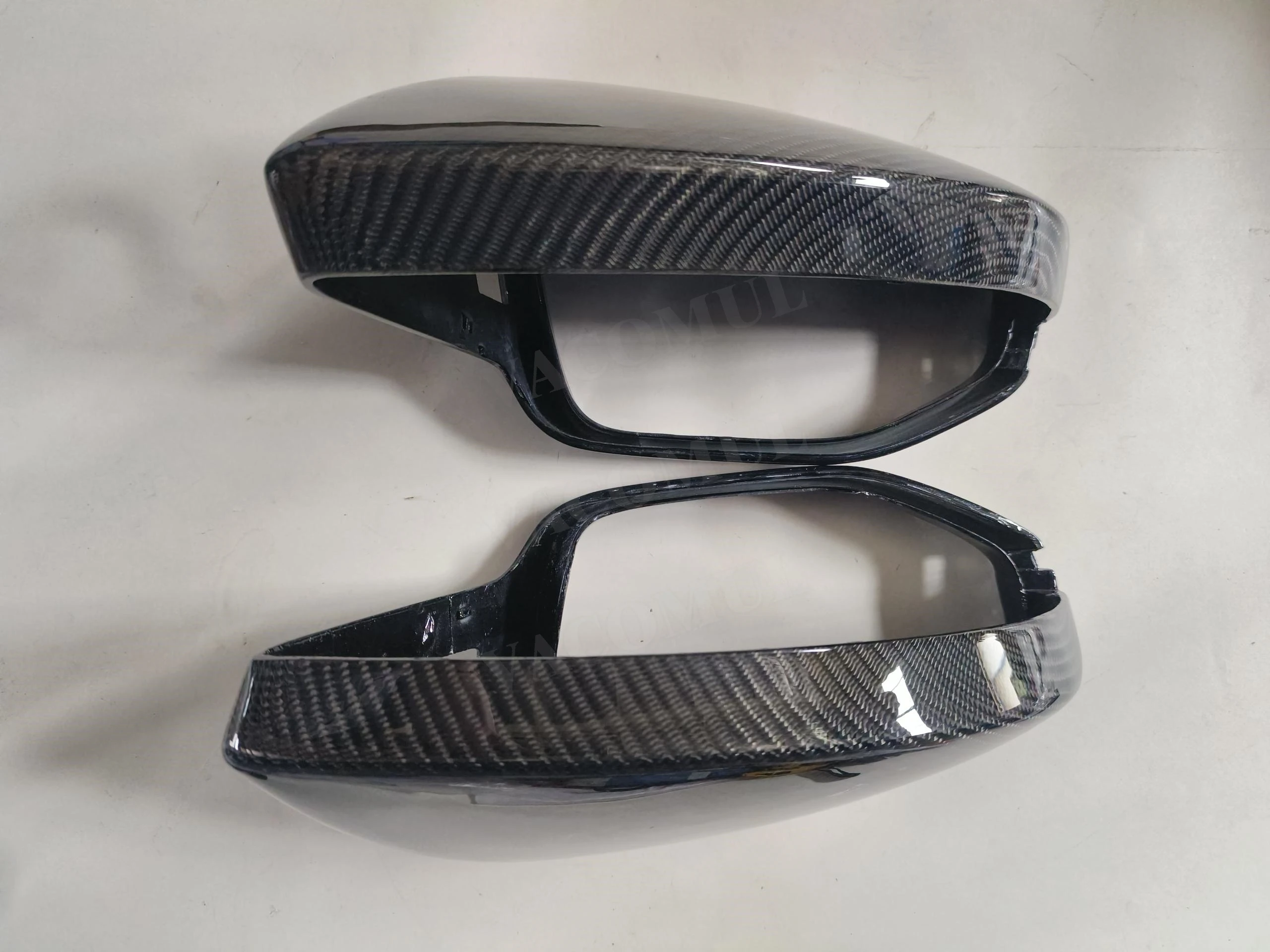 Carbon Fiber High Quality For Audi C8 A6 S6 A7 S7 A8 2019-2024 LHD With Holes Car Rear View Mirror Covers Caps Shell