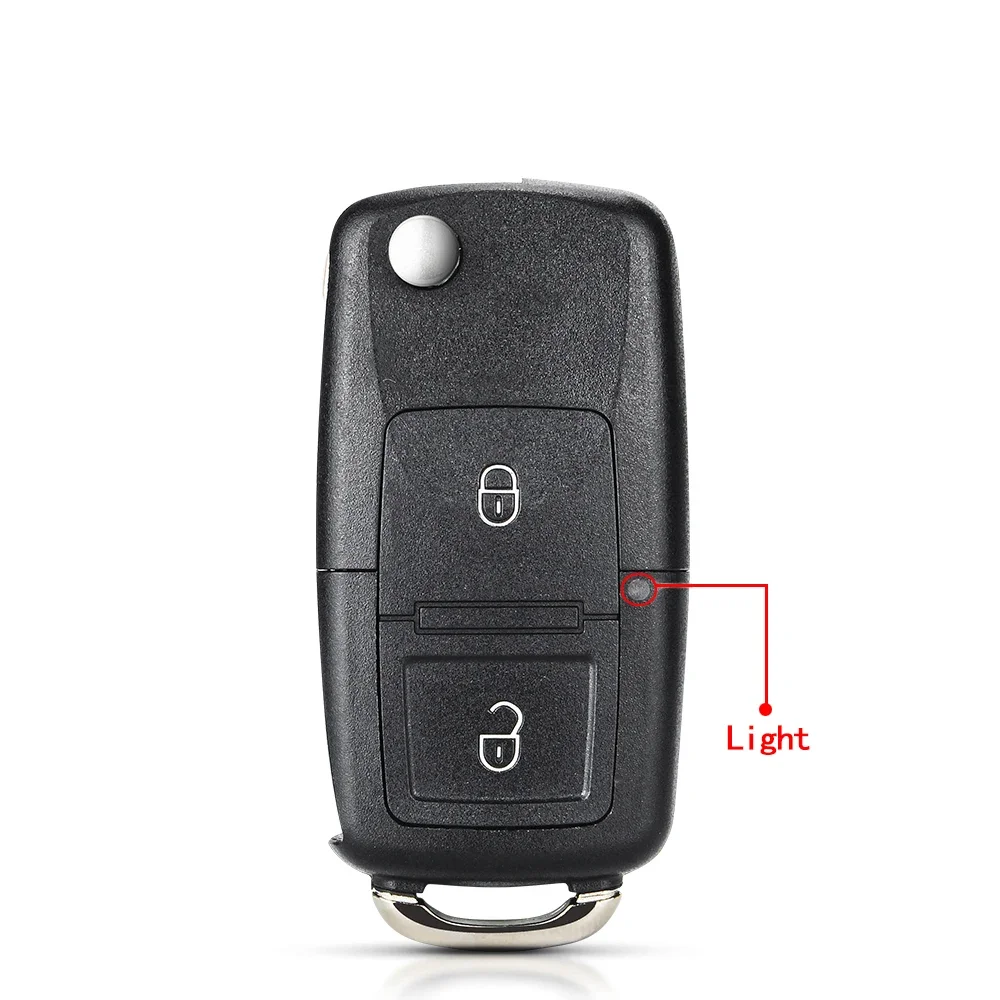 KEYYOU 3 Button Folding Car Remote Flip Key Shell Case Fob For VW Passat Polo Golf Touran Bora Ibiza Leon Octavia Fabia