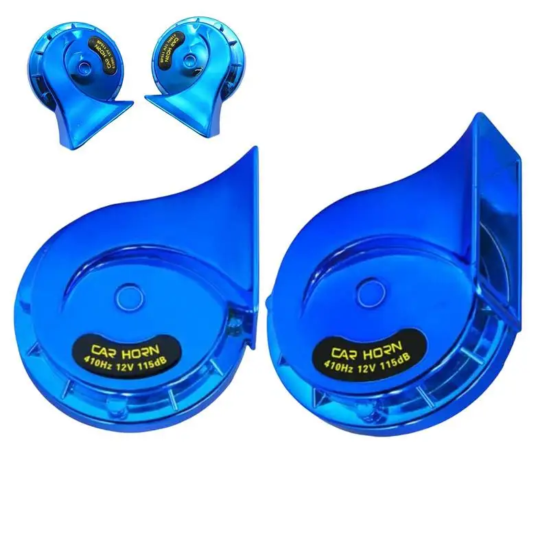 Small Air Horn 2 Pcs 115db Car Horn Loud Train Horn Electric 12V Horn Waterproof High Tone Snail Electric Horn For Motorcycle RV