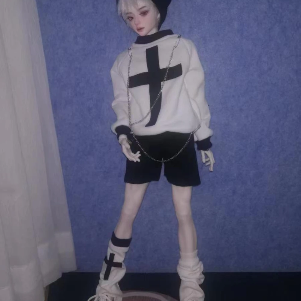 Costume de vêtements de poupée pour poupée Bjd de 45cm, manches longues + shorts + couvre-jambes, jouets pour filles, habillage, maison de jeu, accessoires de poupée, sans poupée, 1/4