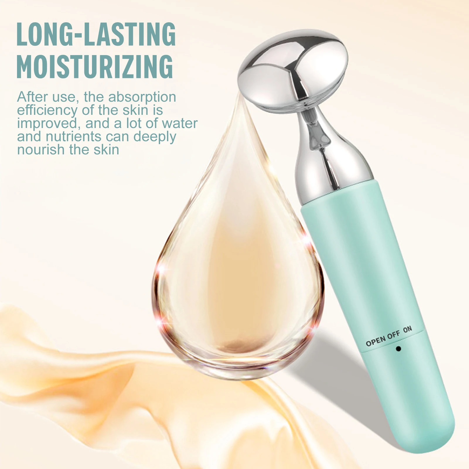 Elektryczny oczyszczacz do twarzy, masażer do twarzy redukujący zmarszczki, zasilany bateryjnie, peeling do twarzy, pielęgnacja elastyczności i linii skóry.