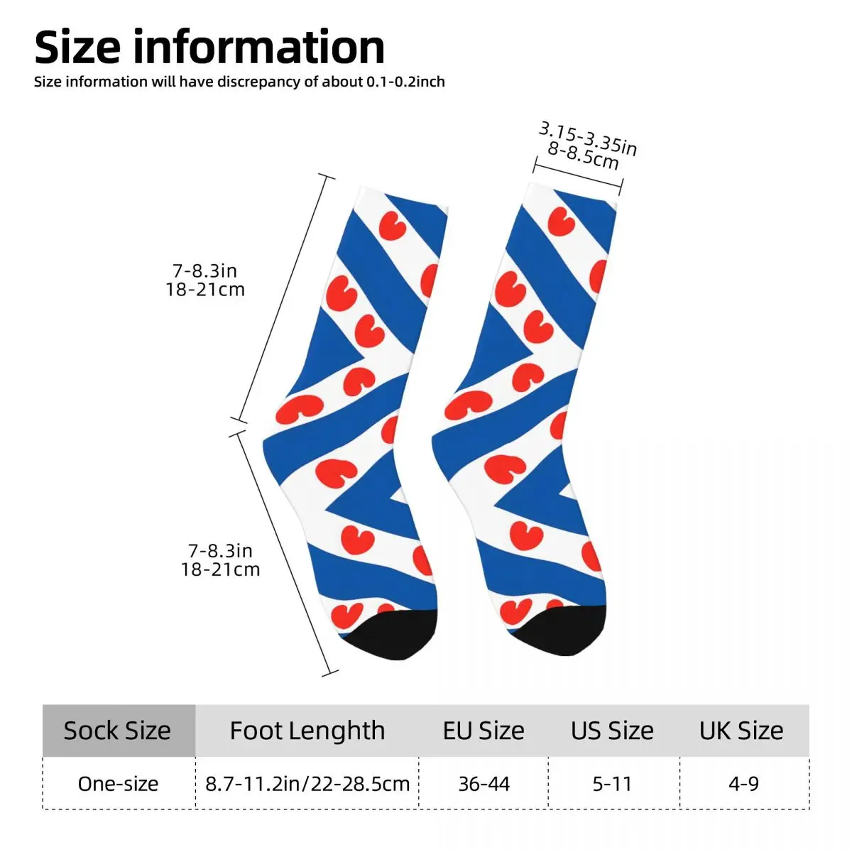 Flag Of Friesland In Its Official Colors Socks Shopping 3D Print Boy Girls Mid-calf Sock