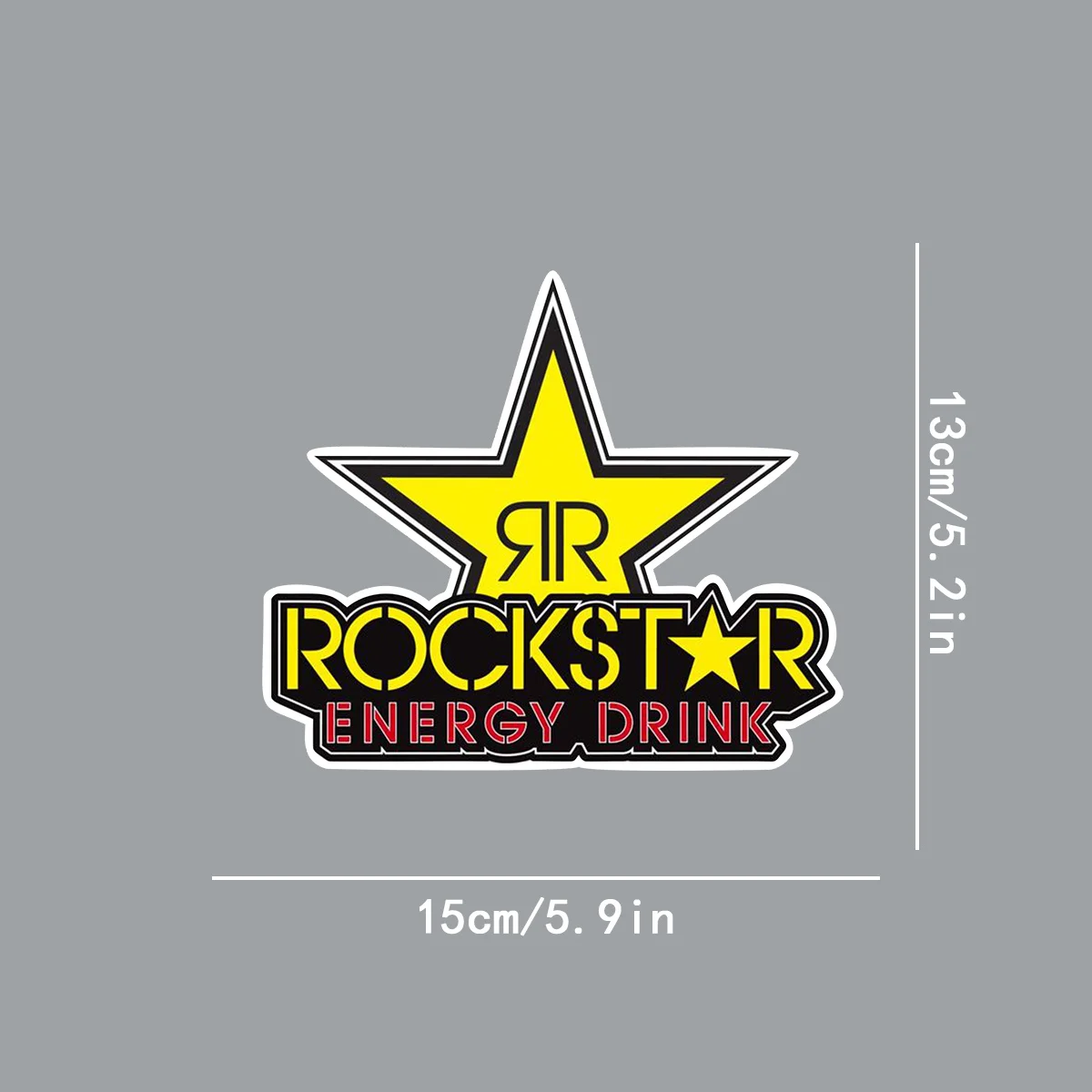 قطعة واحدة من ملصقات الفينيل المقاومة للماء Energy Rockstar - لأجهزة الكمبيوتر المحمولة والخوذات والدراجات النارية والأطقم والقيثارات والسيارات والمصدات