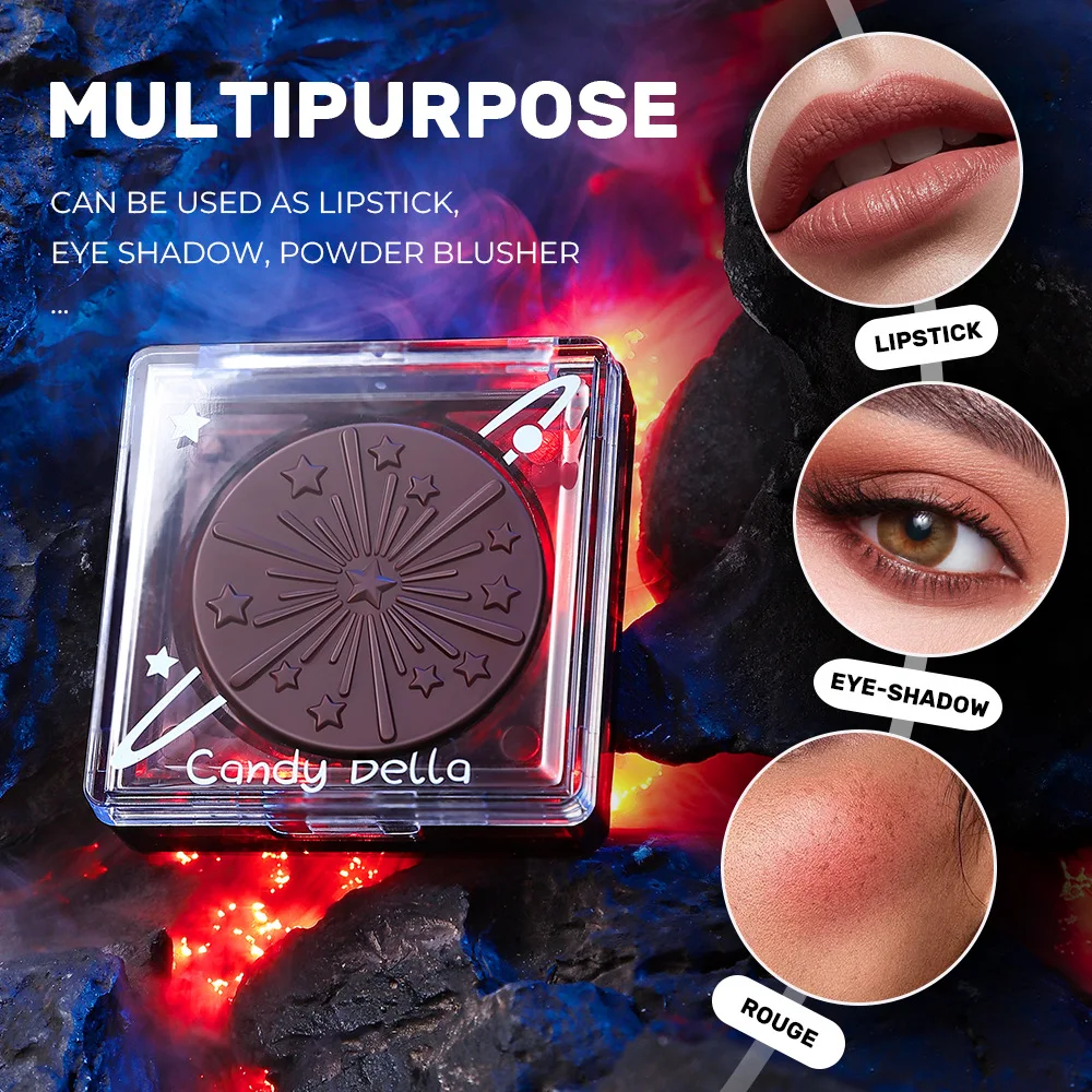 Blush Palette Polvere a bassa saturazione Colore compatto Ombre Matte Colore vibrante Blush per ragazza rosa chiaro Con soffio di cipria