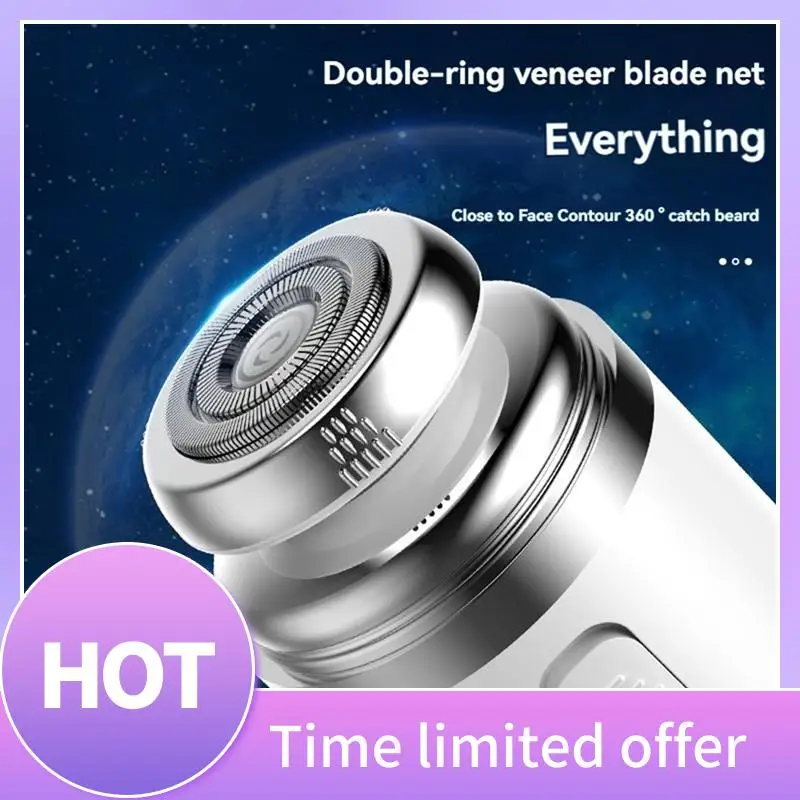 

A11R 2 In 1 Portable Electric Shaver Nose Hair Trimmer Rechargeable Electric Shaver Capsule Travel Shaver B