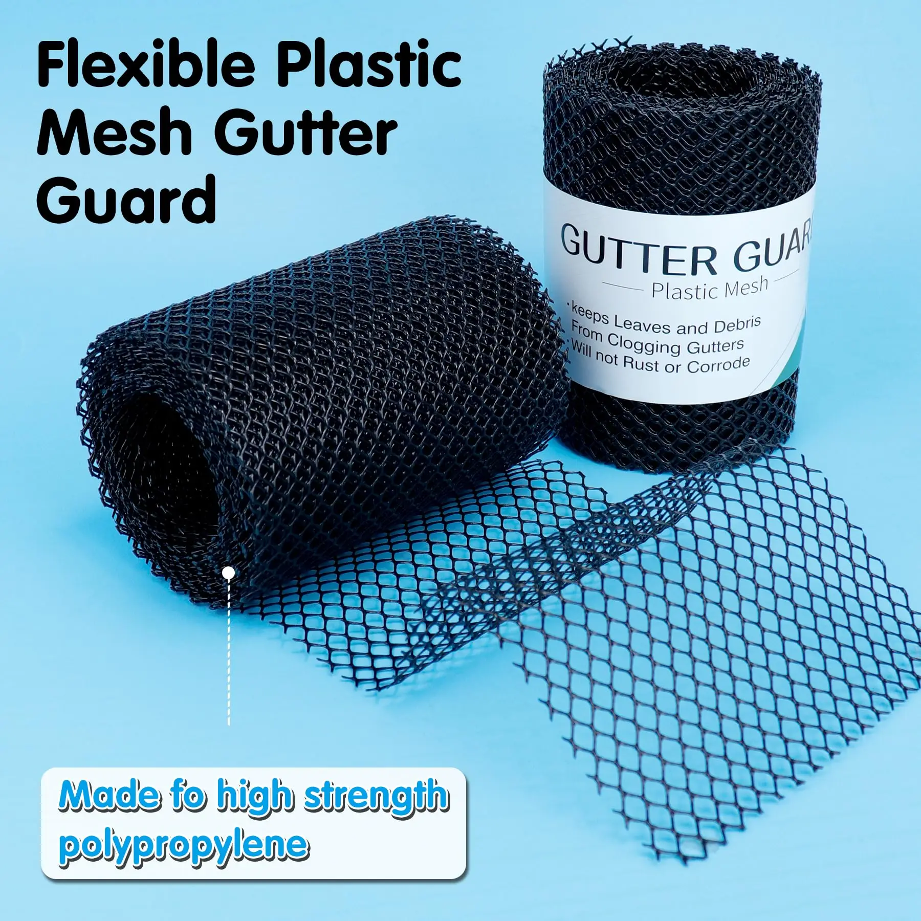 Plastic Mesh Gutter Protector Shelter Leaf Residue Prevent Leaves Or Debris Clogged Water Pipes For Gutter Downspout And Drain