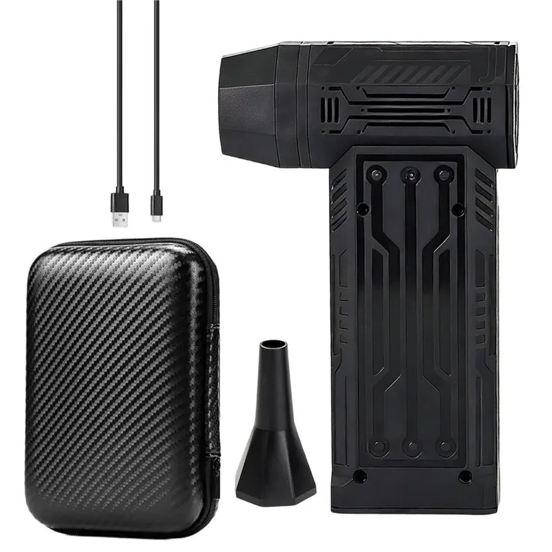 

A84E-Mini Cordless Electric Duster 130000RPM Rechargeable 3-Speed Adjustable LED Light Nozzle Compressed Air Duster