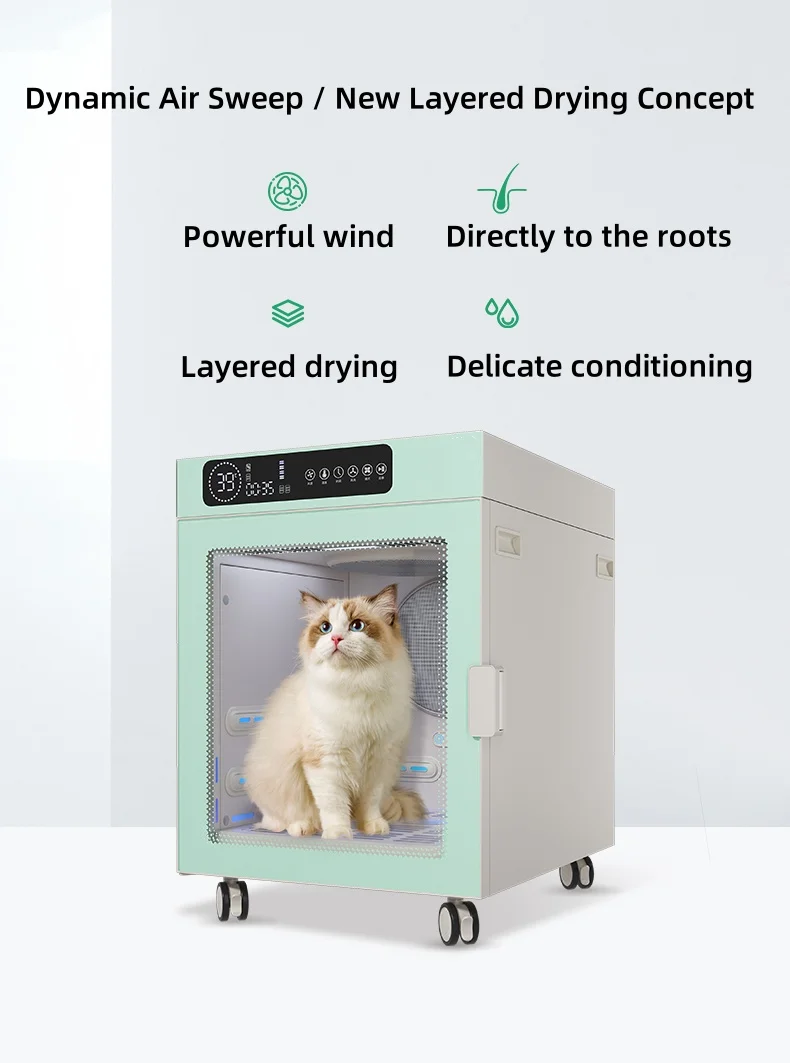 USMILEPET Luxury Smart Automatic Pet Dryer Box Large Capacity Efficient Hair Dryer Temperature Control New Sustainable For Cats