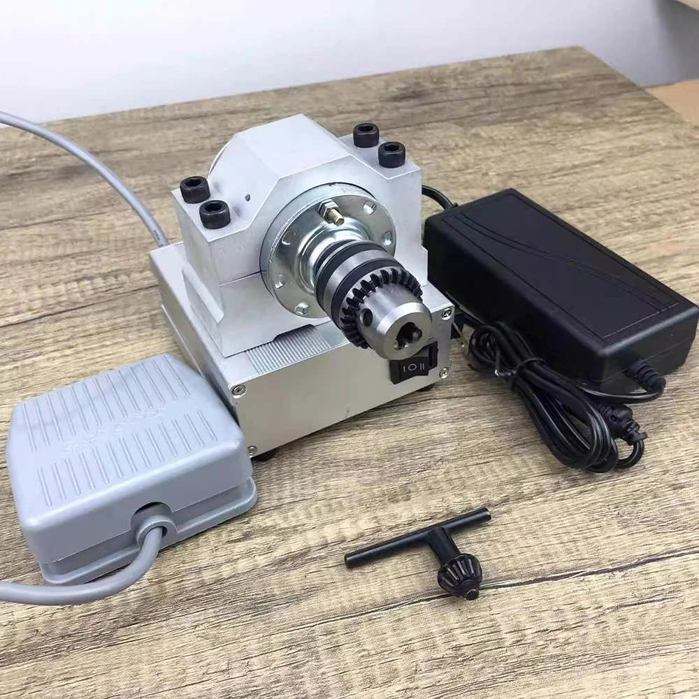

24V DC Mini Electric Lathe - DIY Float Polishing Machine 8000RPM Adjustable Speed For Fishing Float Body/Tail Painting