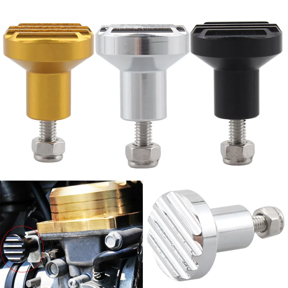 Carburetor Choke Knob Fit For Triumph Bonneville Scrambler Thruxton 900 2008-2015 Black/Gold/Chrome Fluted Carburetor Choke Knob