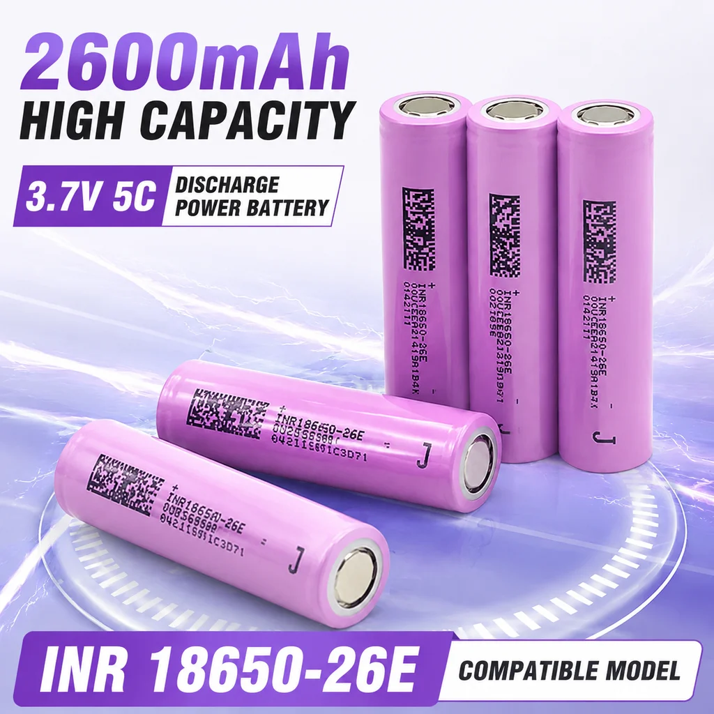PURFIELD 18650 3.7V 2600mAh Lithium Ion Storage Battery 20A Discharge Current Fit Counter Lighting Portable Outdoor Flashlight