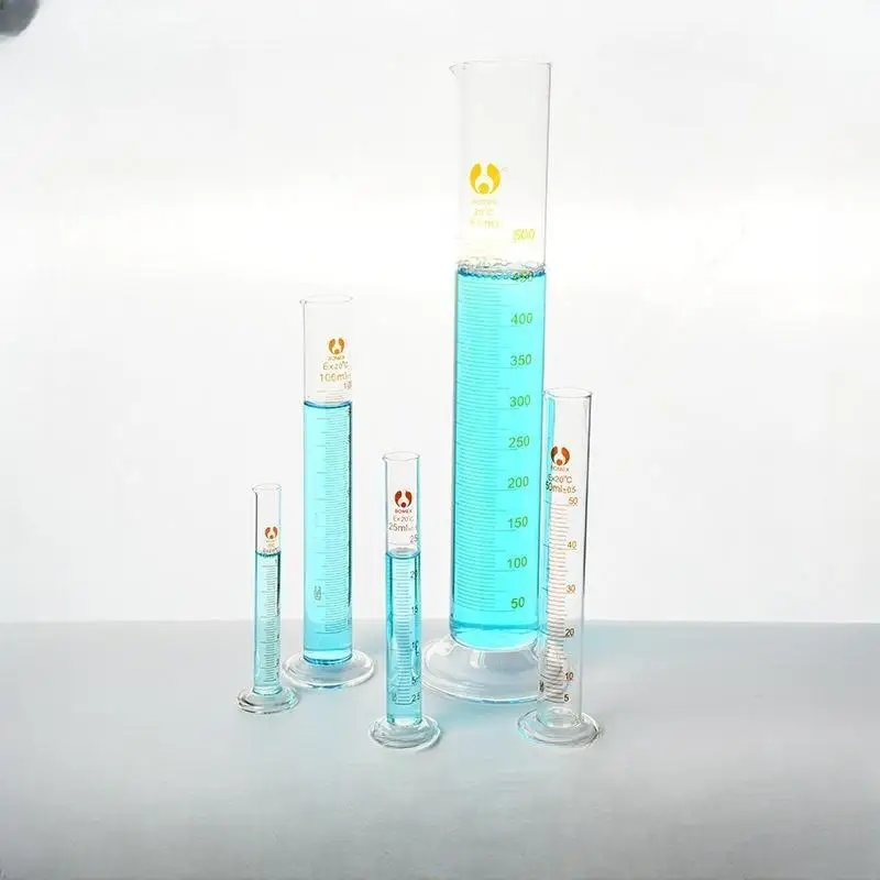 

1PCS New Professional Thick Glass Graduated Measuring Cylinder Set 5ml 10ml 25ml 50ml 100ml Measuring Cylinder Kit for Lab Suppy