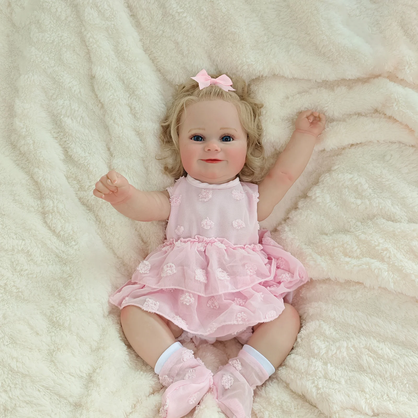20-calowa/50-centymetrowa realistyczna lalka Reborn - ręcznie malowany, pełny korpus z silikonowego winylu - prezent urodzinowy/prezent świąteczny