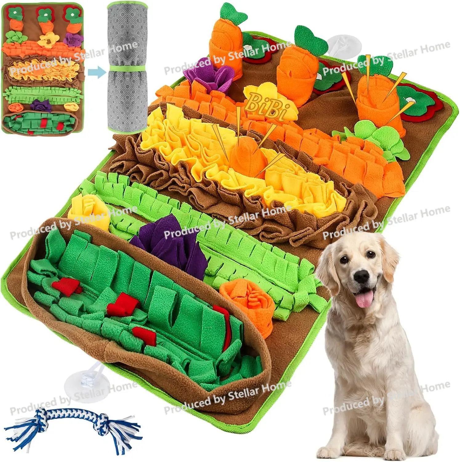 Pet Dog Sniffing Pad Slow Food Training Indoor and Outdoor Activity Toys Wool Fleece Dog Educational Toys