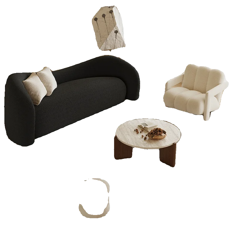 

Beauty salon sofa rental room simple black retro small apartment living room clothing store reception