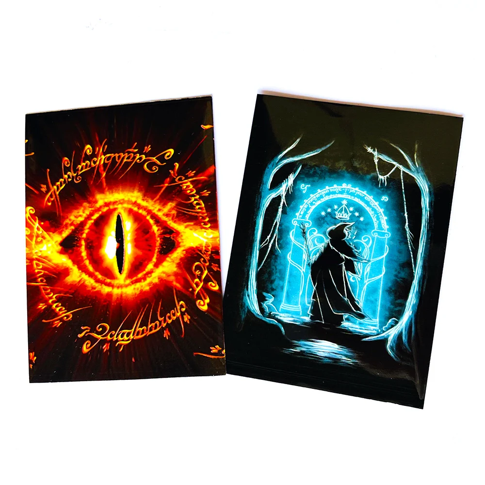 60PCS Trading Cards Protector Anime Double Sleeved Cards Sleeves Eye of the Ring Cards Shield Cover Color Magic MTG/PKM 66x91mm