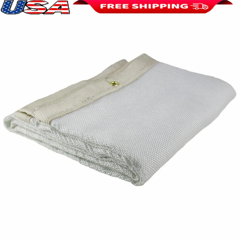 18oz Fiberglass Welding Blanket 10' x 10' Insulation Jacket 1000°F White Grommets