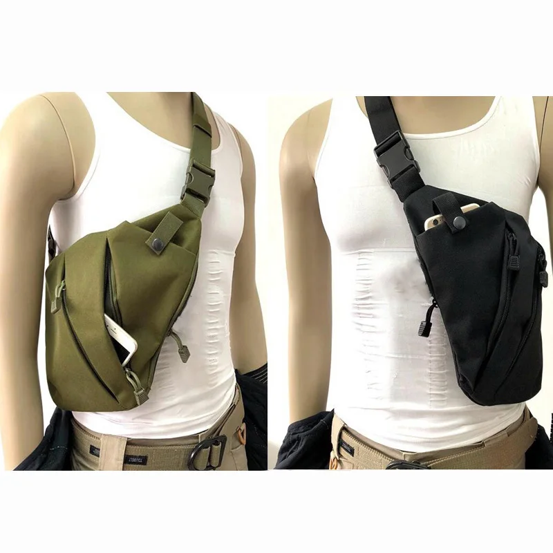 

Multi functional tactical gun bag men's left and right nylon shoulder backpack chest bag hunting bag