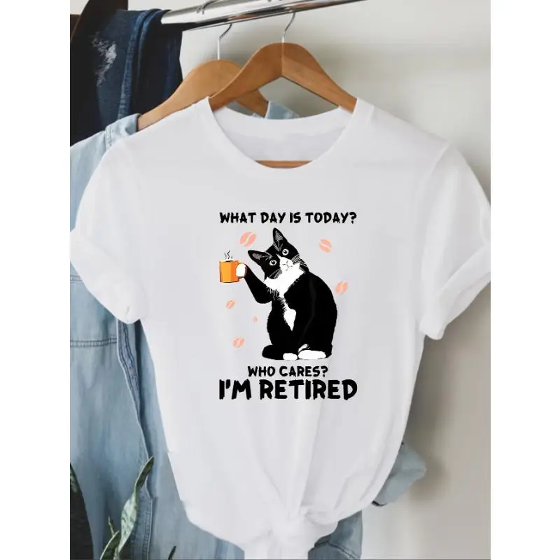

"Funny Retired Cat T-Shirt for Women | 'Who Cares I'm Retired' Graphic Tee | Retirement Party Gift | Cat Lover Top"