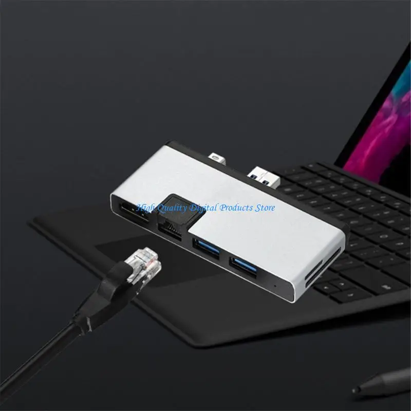 U2JE USB Dock for Laptop 6 in 1 USB Docking Station Accessories Monitors Display