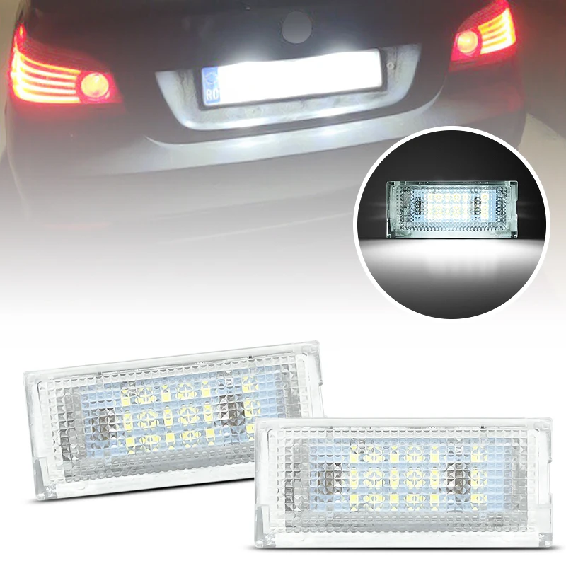 2Pcs LED License Plate Light For BMW E46 4-Door/5-Door Touring 1998 1999 2000 2001 20002 2003 2004 2005 Replace OEM 51138236269