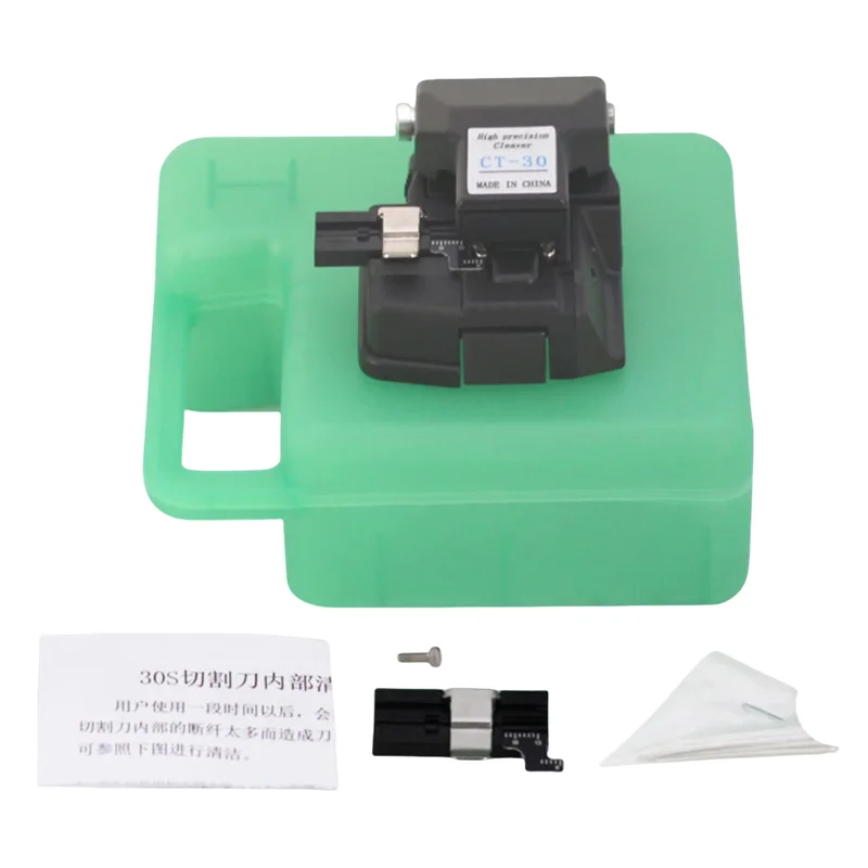 High Precision FTTH Optical Fiber Cleaver Stripping Cutter Tool Fiber Optic Cleaver Cutter CT-30 Fiber Cleaver