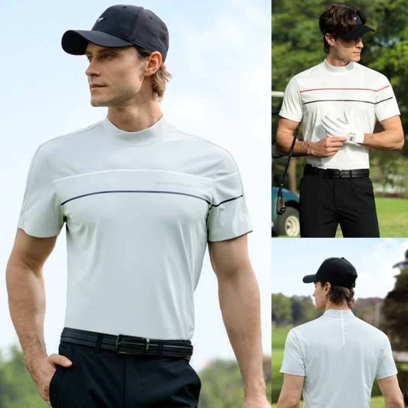 PGM Golf T-shirt à manches courtes pour hommes, printemps/été, absorbant l'humidité, séchage rapide, polo YF870