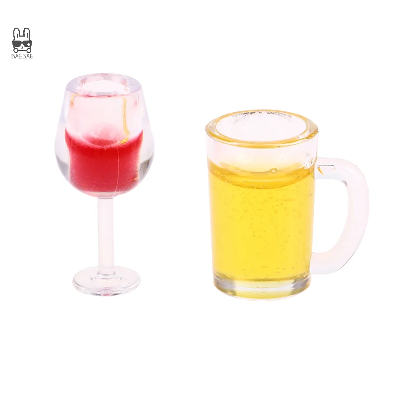 Mini botella de vino para casa de muñecas, juego de simulación de bebidas de cerveza, modelo de juguete para Decoración de casa de muñecas, 5 piezas, 1:12