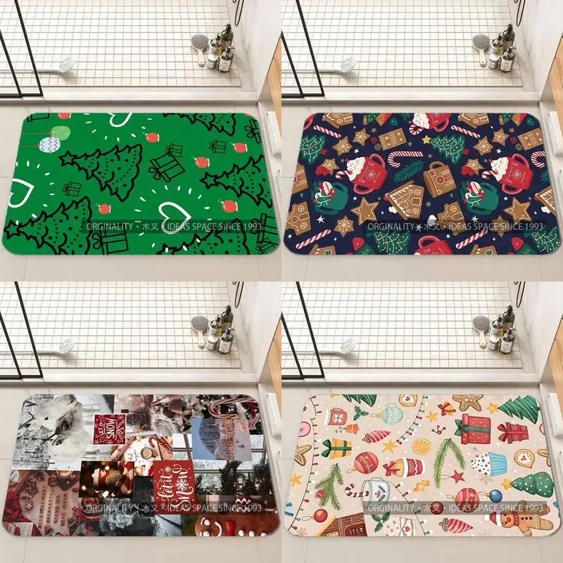 

Christmas Simple Pattern Mat Living Room Decoration Home Sofa Non-Slip Carpet Study Bedroom Tatami Children'S Soft Floor Mat