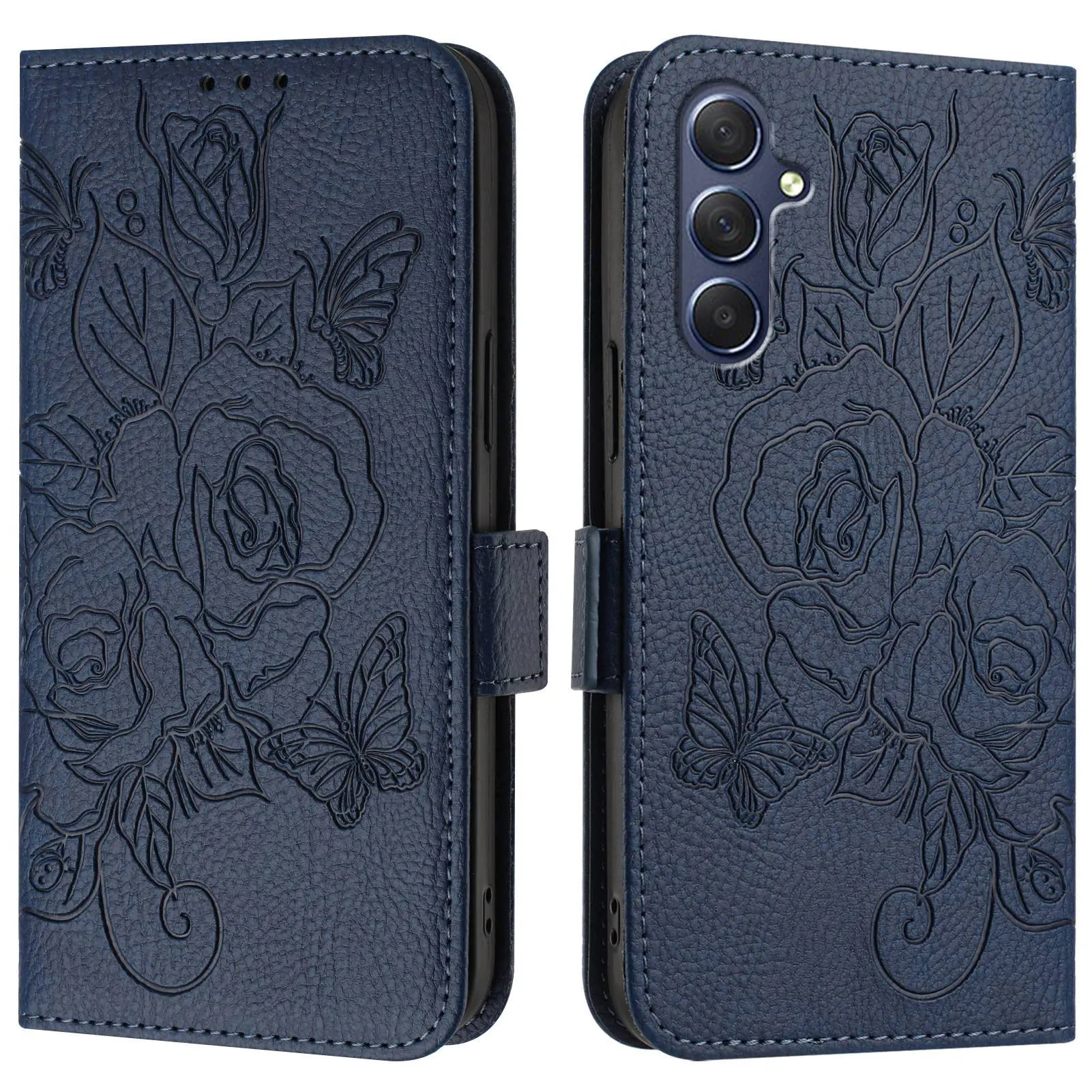 Magnetic Flip Leather Wallet Case with Card Slot & Kickstand for Samsung Galaxy M62 M56 M55 M54 M53 M52 M36 M35 M34 M33 F06 F16