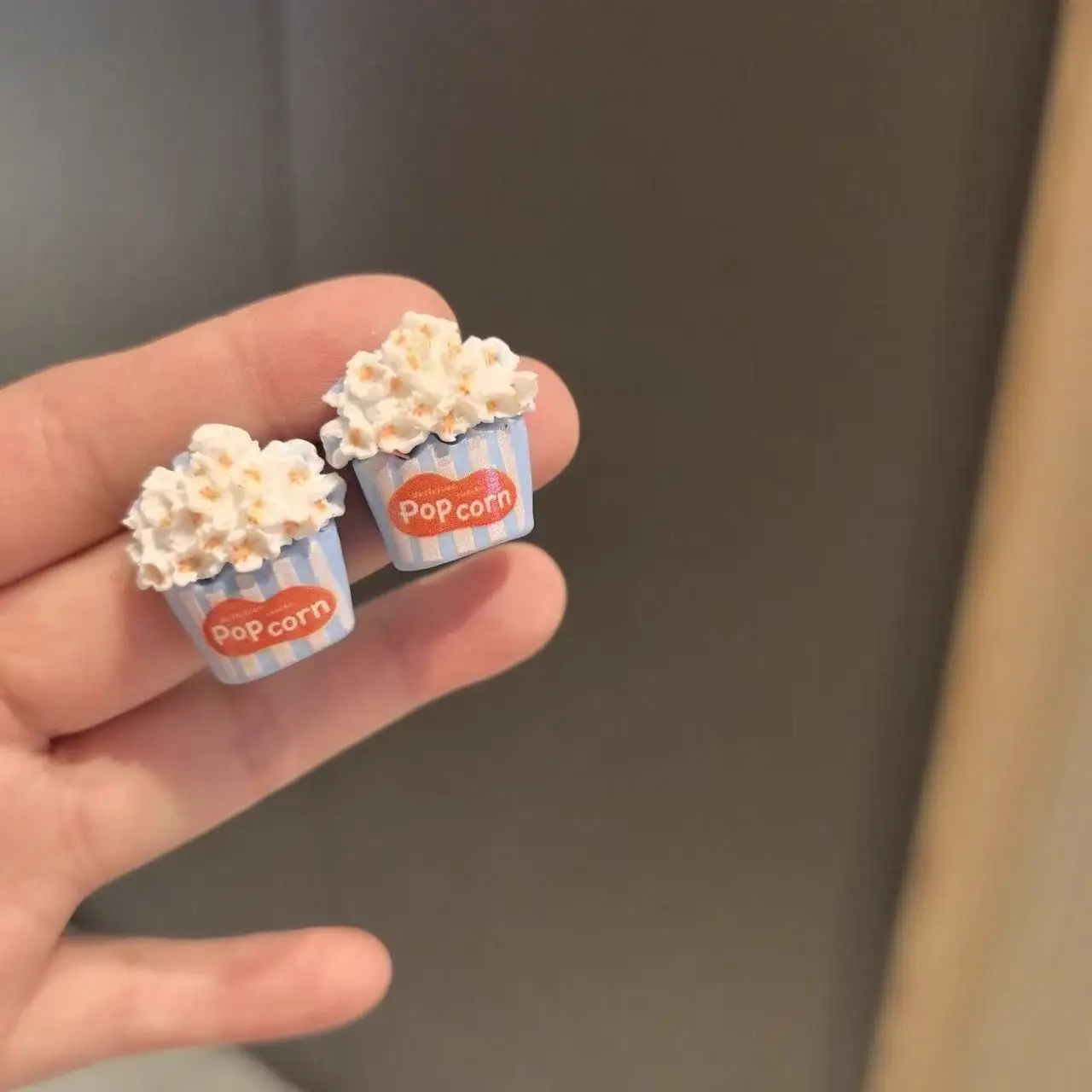 Y2K Funny Popcorn & Fries Earrings, Cute Cartoon Niche Ins Design, Sweet Playful Ear Jewelry for Women