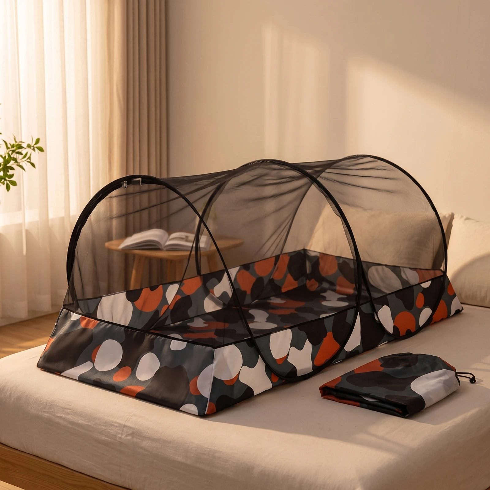 Mosquito Net Tent Portable Foldable Mosquito Net Foldable Canopy with Mesh Compact Barrier Easy to Carry for Campers