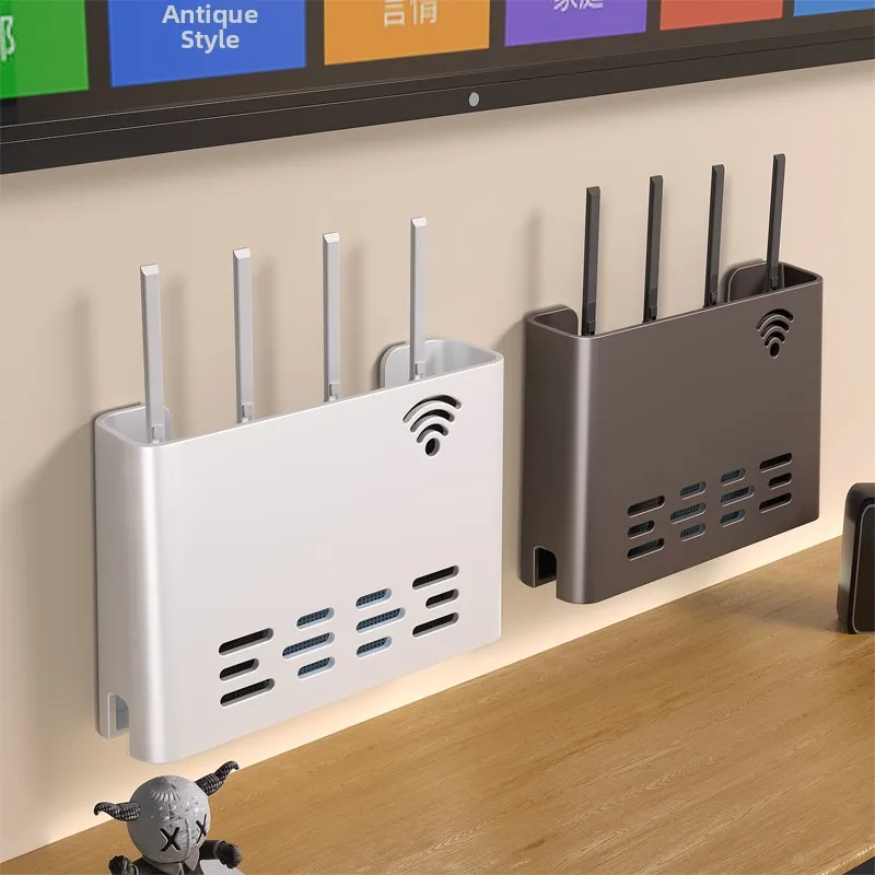 ワイヤレスルーター隠し収納ボックス壁掛けリビングルームwifi-6ホルダー穴あけ不要モダンミニマリストデザイン
