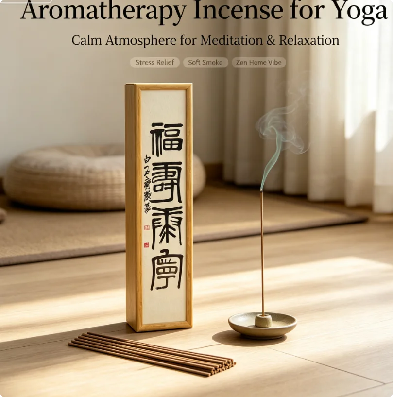 Premium Natural  Incense Sticks Clean Burning Woody Scent,for Yoga Bedroom Spa Odor Removal Home Fragrance